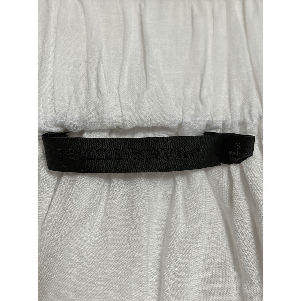 Jenni Kayne White Tiered Cotton Linen Midi Dress Small EUC - Picture 7 of 7